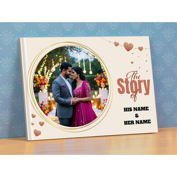 The Story Of Mr and Mrs Photobook With Text Customisation