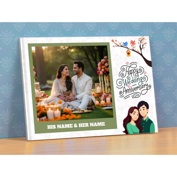 Happy Wedding Anniversary Mr and Mrs With Custom Text Photobook