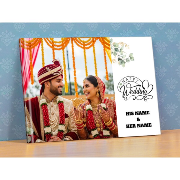 Happy Wedding With His and Her Custom Names Photobook