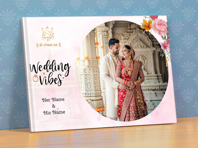 Explore Wedding Vibes Of His and Her Custom Names Photobook