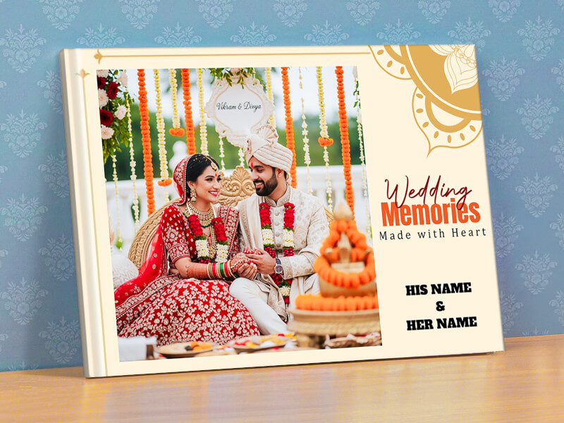 Explore Wedding Memories Made With Heart Themed Photobook