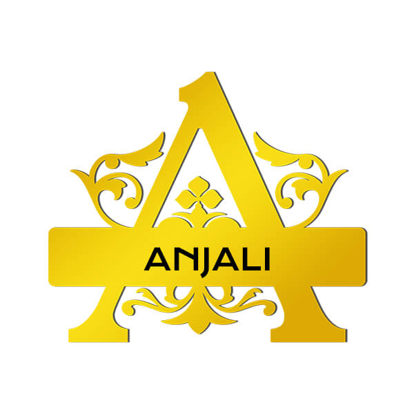 Golden Aluminium Single Royal Nameplate