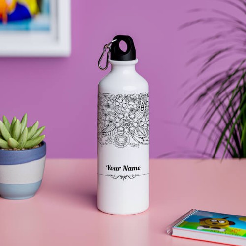 Buy Floral pattern with your name design-Printshoppy Sipper Bottles