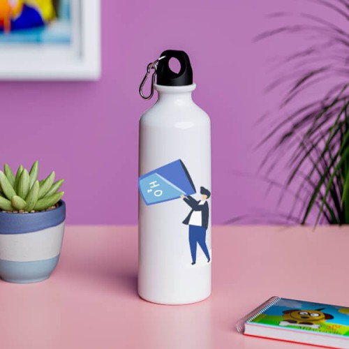 Buy Name with drink more water design on sipper-Printshoppy Sipper Bottles