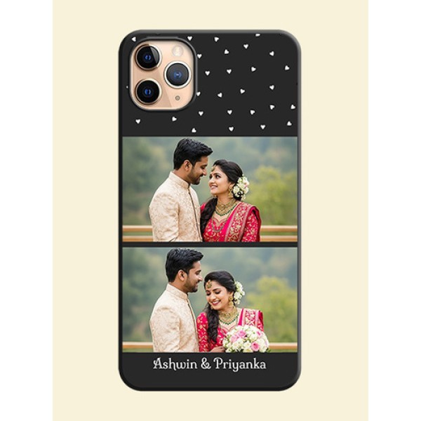 Miniature Love Symbols with Name on Space Black Custom Soft Matte Back Cover - iPhone 11 Pro Max Miniature Love Symbols with Name on Space Black Custom Soft Matte Back Cover - iPhone 11 Pro Max