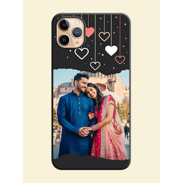 Love Hangings with Splash Wave Picture on Space Black Custom Soft Matte Phone Back Cover - iPhone 11 Pro Max Love Hangings with Splash Wave Picture on Space Black Custom Soft Matte Phone Back Cover - iPhone 11 Pro Max