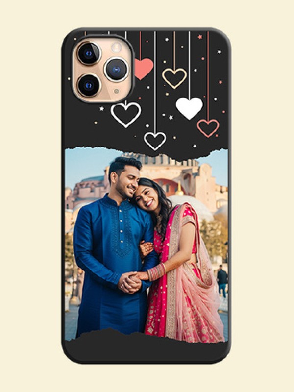 Love Hangings with Splash Wave Picture on Space Black Custom Soft Matte Phone Back Cover - iPhone 11 Pro Max