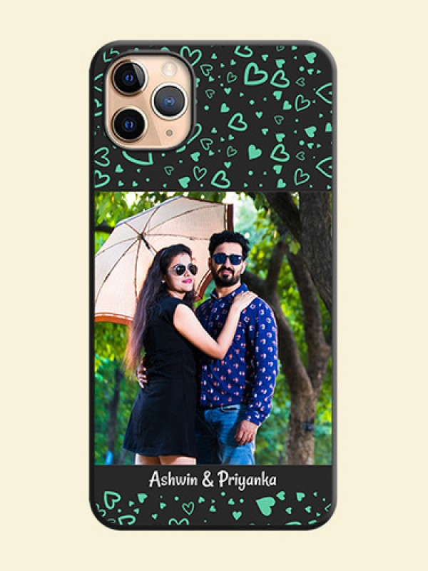 Sea Green Indefinite Love Pattern - Photo on Space Black Soft Matte Mobile Cover - iPhone 11 Pro Max