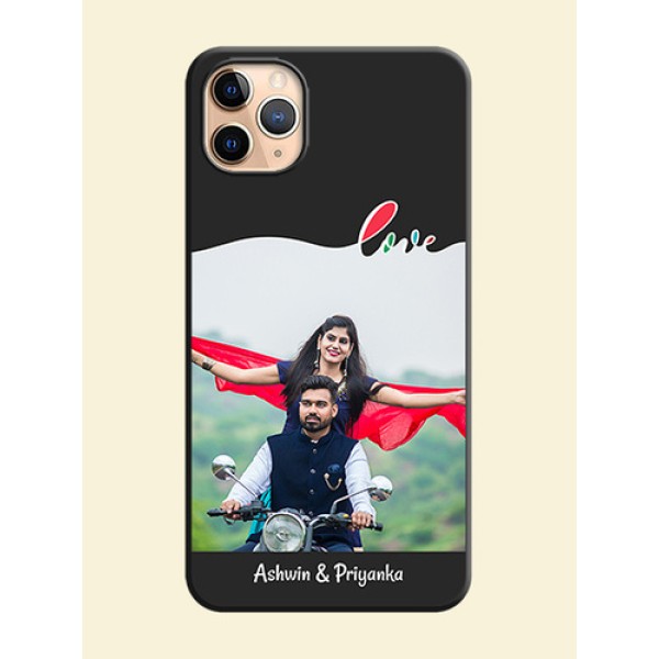 Fall in Love Pattern with Picture - Photo on Space Black Soft Matte Mobile Case - iPhone 11 Pro Max Fall in Love Pattern with Picture - Photo on Space Black Soft Matte Mobile Case - iPhone 11 Pro Max