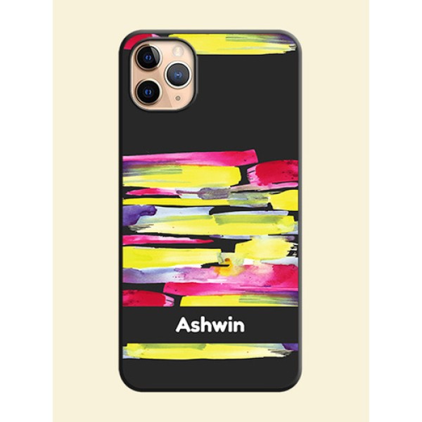 Brush Coloured on Space Black Personalized Soft Matte Phone Covers - iPhone 11 Pro Max Brush Coloured on Space Black Personalized Soft Matte Phone Covers - iPhone 11 Pro Max