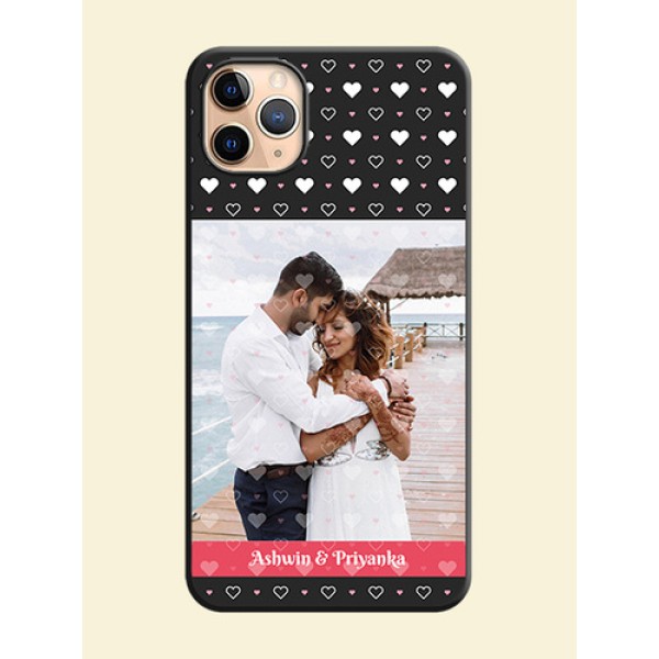 White Color Love Symbols with Text Design - Photo on Space Black Soft Matte Phone Cover - iPhone 11 Pro Max White Color Love Symbols with Text Design - Photo on Space Black Soft Matte Phone Cover - iPhone 11 Pro Max