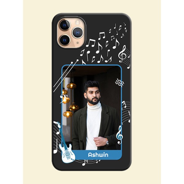 Musical Theme Design with Text - Photo on Space Black Soft Matte Mobile Case - iPhone 11 Pro Max Musical Theme Design with Text - Photo on Space Black Soft Matte Mobile Case - iPhone 11 Pro Max
