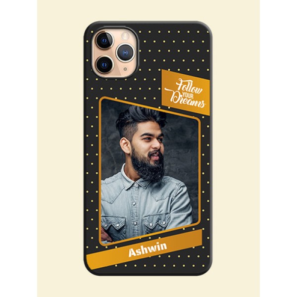 Follow Your Dreams with White Dots on Space Black Custom Soft Matte Phone Cases - iPhone 11 Pro Max Follow Your Dreams with White Dots on Space Black Custom Soft Matte Phone Cases - iPhone 11 Pro Max