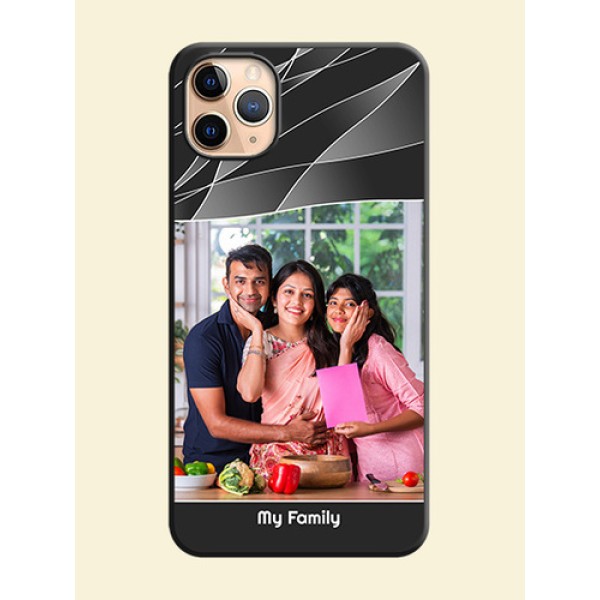 Mixed Wave Lines - Photo on Space Black Soft Matte Mobile Cover - iPhone 11 Pro Max Mixed Wave Lines - Photo on Space Black Soft Matte Mobile Cover - iPhone 11 Pro Max