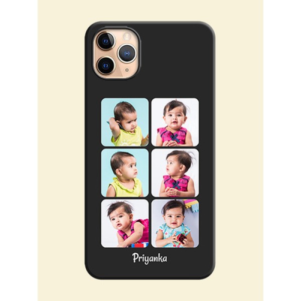 Floral Art with 6 Image Holder - Photo on Space Black Soft Matte Mobile Case - iPhone 11 Pro Max Floral Art with 6 Image Holder - Photo on Space Black Soft Matte Mobile Case - iPhone 11 Pro Max