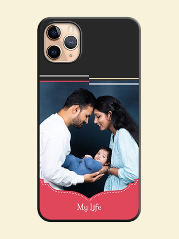 Classic Plain Design with Name - Photo on Space Black Soft Matte Phone Cover - iPhone 11 Pro Max