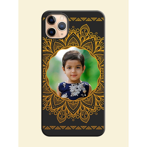 Round Image with Floral Design - Photo on Space Black Soft Matte Mobile Cover - iPhone 11 Pro Max Round Image with Floral Design - Photo on Space Black Soft Matte Mobile Cover - iPhone 11 Pro Max