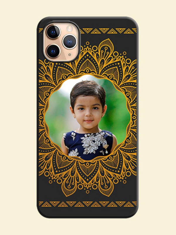 Round Image with Floral Design - Photo on Space Black Soft Matte Mobile Cover - iPhone 11 Pro Max