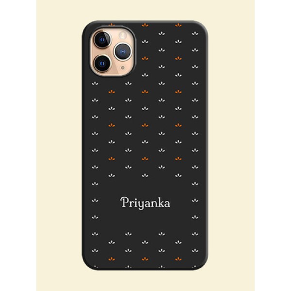 Simple Pattern With Custom Text On Space Black Personalized Soft Matte Phone Covers -Apple Iphone 11 Pro Max Simple Pattern With Custom Text On Space Black Personalized Soft Matte Phone Covers -Apple Iphone 11 Pro Max