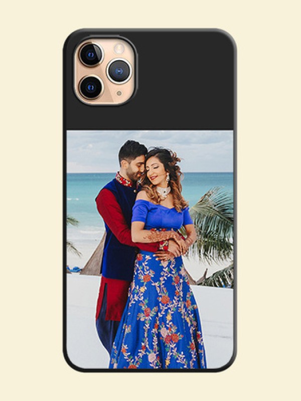 Image Upload With Space Black Color On Custom Soft Matte Mobile Back Cover - iPhone 11 Pro Max