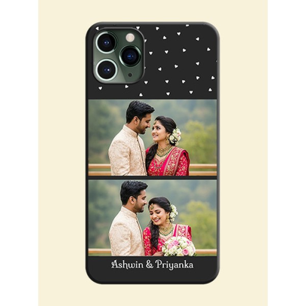 Miniature Love Symbols with Name on Space Black Custom Soft Matte Back Cover - iPhone 11 Pro Miniature Love Symbols with Name on Space Black Custom Soft Matte Back Cover - iPhone 11 Pro