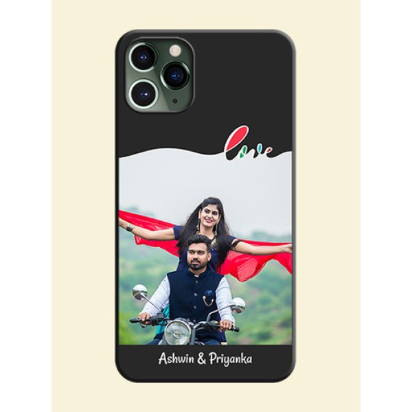 Fall in Love Pattern with Picture - Photo on Space Black Soft Matte Mobile Case - iPhone 11 Pro Fall in Love Pattern with Picture - Photo on Space Black Soft Matte Mobile Case - iPhone 11 Pro