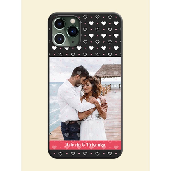 White Color Love Symbols with Text Design - Photo on Space Black Soft Matte Phone Cover - iPhone 11 Pro White Color Love Symbols with Text Design - Photo on Space Black Soft Matte Phone Cover - iPhone 11 Pro