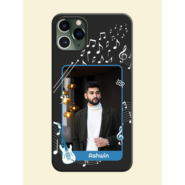 Musical Theme Design with Text - Photo on Space Black Soft Matte Mobile Case - iPhone 11 Pro Musical Theme Design with Text - Photo on Space Black Soft Matte Mobile Case - iPhone 11 Pro