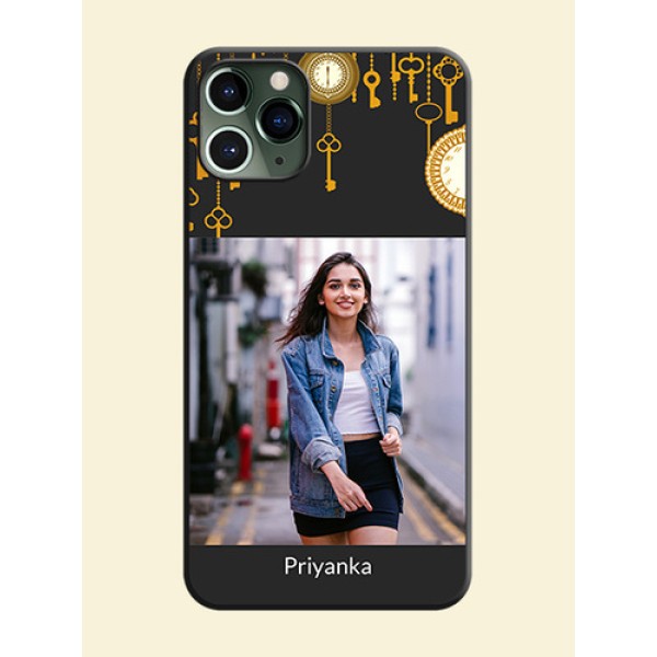 Decorative Design with Text on Space Black Custom Soft Matte Back Cover - iPhone 11 Pro Decorative Design with Text on Space Black Custom Soft Matte Back Cover - iPhone 11 Pro
