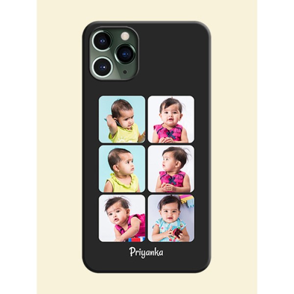 Floral Art with 6 Image Holder - Photo on Space Black Soft Matte Mobile Case - iPhone 11 Pro Floral Art with 6 Image Holder - Photo on Space Black Soft Matte Mobile Case - iPhone 11 Pro