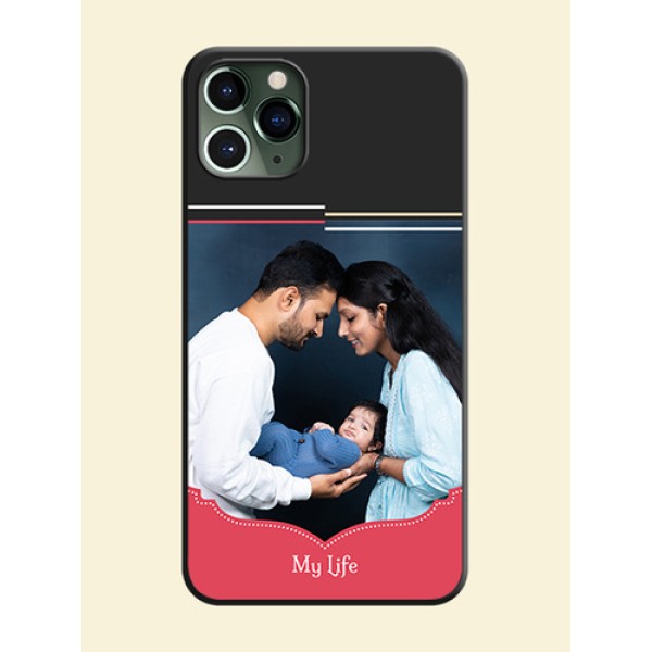 Classic Plain Design with Name - Photo on Space Black Soft Matte Phone Cover - iPhone 11 Pro