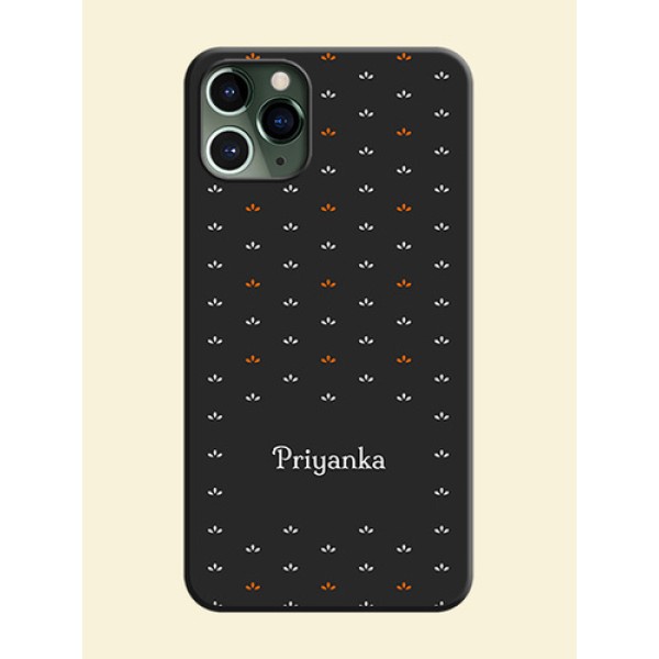 Simple Pattern With Custom Text On Space Black Personalized Soft Matte Phone Covers -Apple Iphone 11 Pro Simple Pattern With Custom Text On Space Black Personalized Soft Matte Phone Covers -Apple Iphone 11 Pro