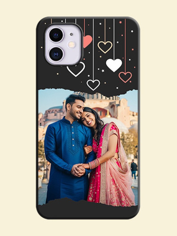 Love Hangings with Splash Wave Picture on Space Black Custom Soft Matte Phone Back Cover - iPhone 11