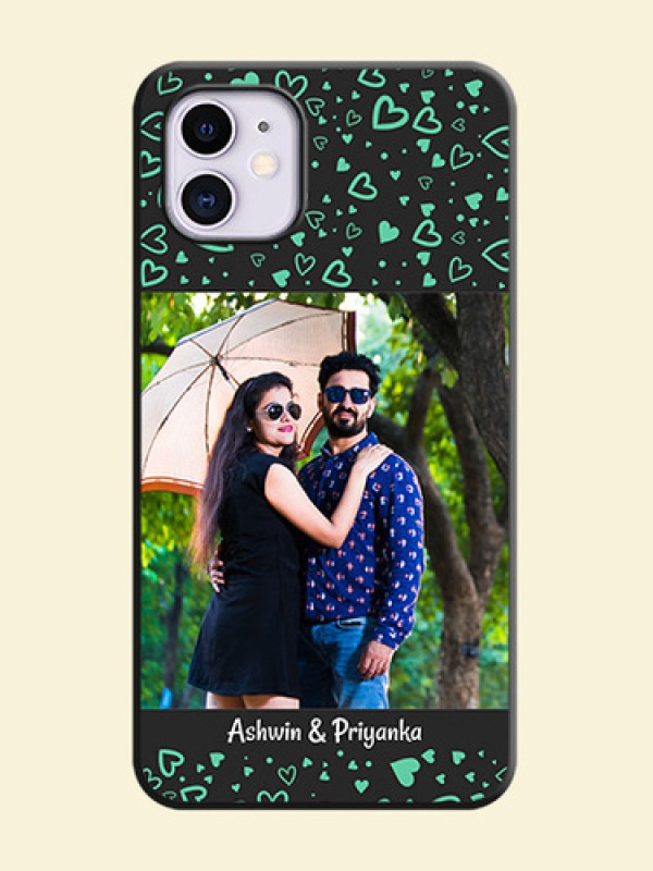Sea Green Indefinite Love Pattern - Photo on Space Black Soft Matte Mobile Cover - iPhone 11