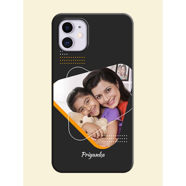 Yellow Triangle - Photo on Space Black Soft Matte Phone Cover - iPhone 11 Yellow Triangle - Photo on Space Black Soft Matte Phone Cover - iPhone 11