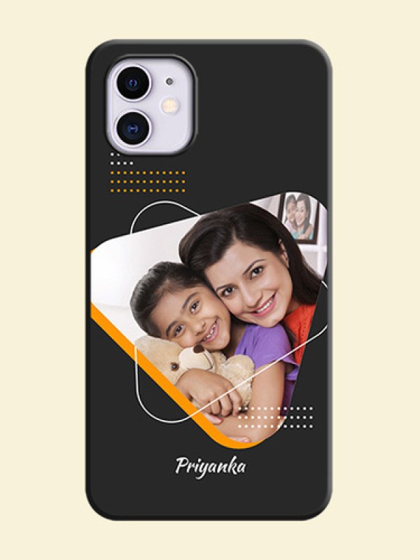 Yellow Triangle - Photo on Space Black Soft Matte Phone Cover - iPhone 11