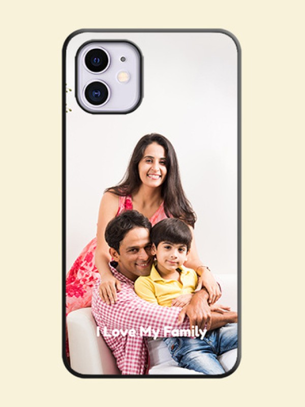 Full Single Pic Upload With Text On Space Black Personalized Soft Matte Phone Covers -Apple Iphone 11