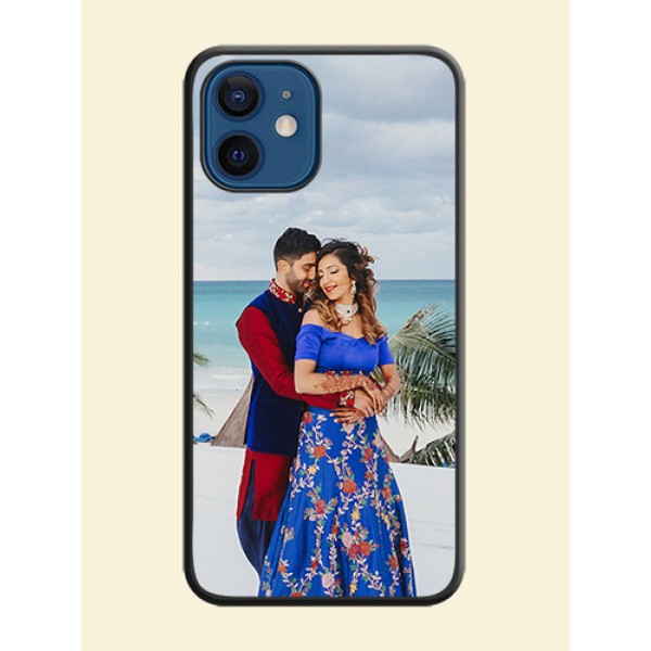 Full Single Pic Upload On Space Black Personalized Soft Matte Phone Covers -Apple Iphone 12 Mini Full Single Pic Upload On Space Black Personalized Soft Matte Phone Covers -Apple Iphone 12 Mini