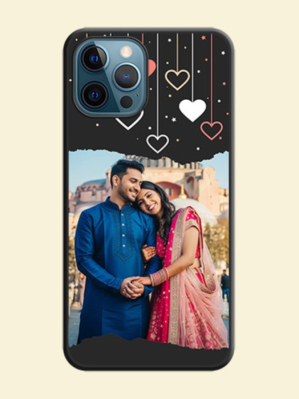 Love Hangings with Splash Wave Picture on Space Black Custom Soft Matte Phone Back Cover - iPhone 12 Pro Max