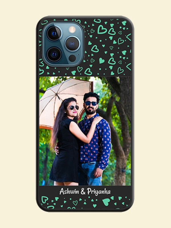 Sea Green Indefinite Love Pattern on Photo on Space Black Soft Matte Mobile Cover - iPhone 12 Pro Max