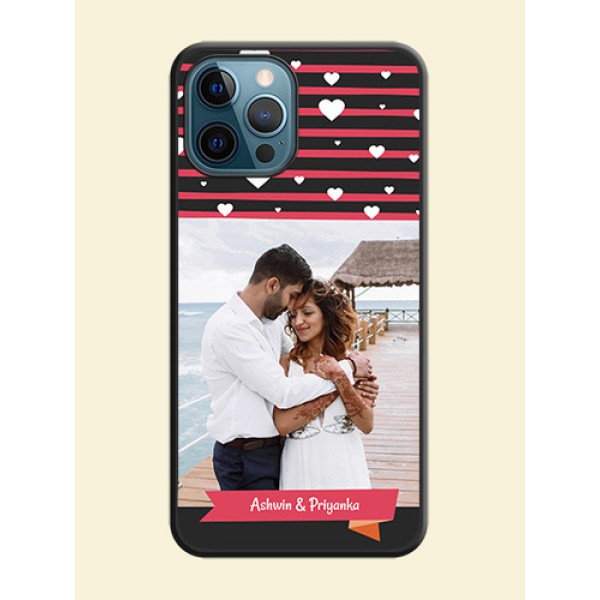 White Color Love Symbols with Pink Lines Pattern on Space Black Custom Soft Matte Phone Cases - iPhone 12 Pro Max White Color Love Symbols with Pink Lines Pattern on Space Black Custom Soft Matte Phone Cases - iPhone 12 Pro Max