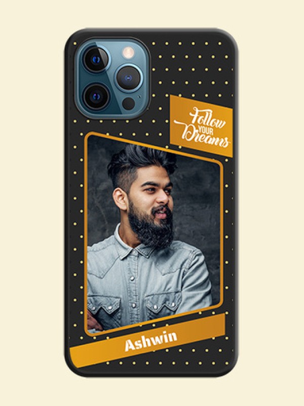 Follow Your Dreams with White Dots on Space Black Custom Soft Matte Phone Cases - iPhone 12 Pro Max