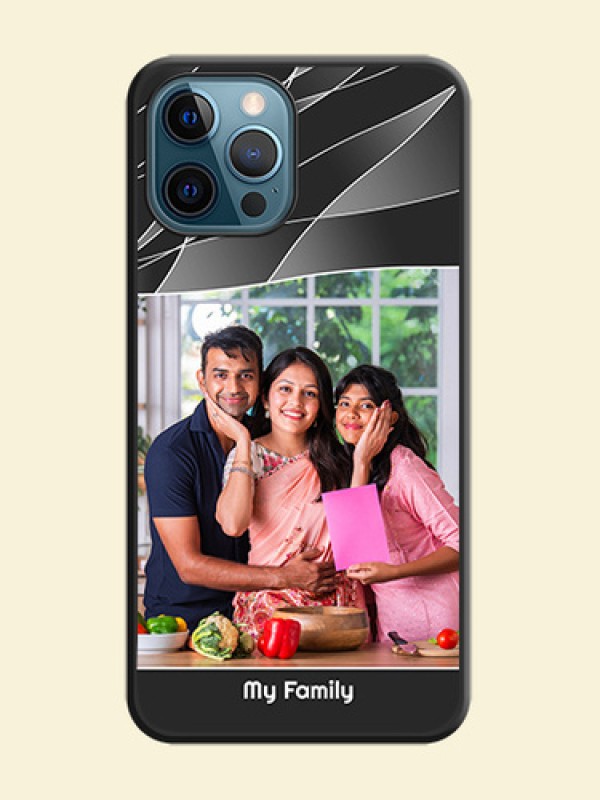 Mixed Wave Lines on Photo on Space Black Soft Matte Mobile Cover - iPhone 12 Pro Max