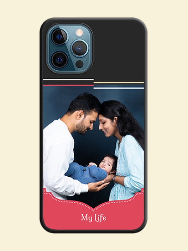 Classic Plain Design with Name on Photo on Space Black Soft Matte Phone Cover - iPhone 12 Pro Max
