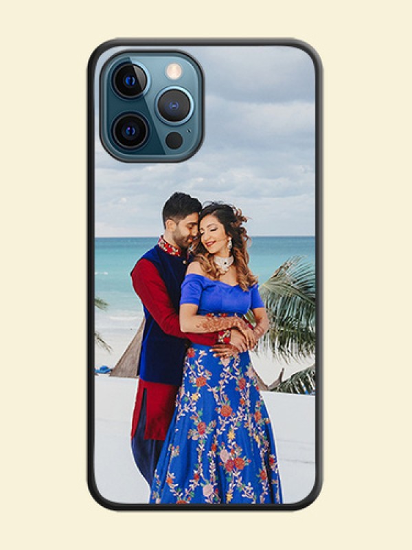 Full Single Pic Upload On Space Black Personalized Soft Matte Phone Covers -Apple Iphone 12 Pro Max