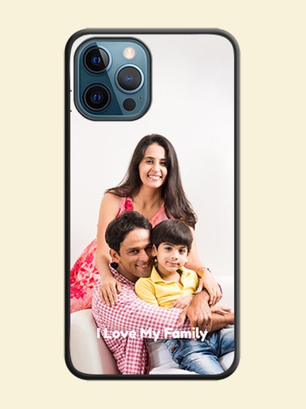 Full Single Pic Upload With Text On Space Black Personalized Soft Matte Phone Covers -Apple Iphone 12 Pro Max