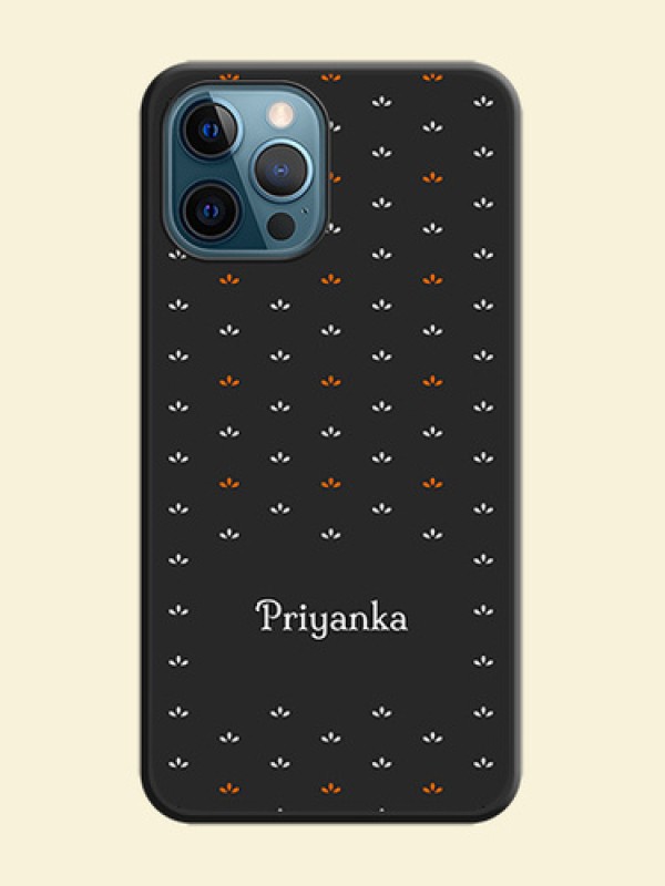 Simple Pattern With Custom Text On Space Black Personalized Soft Matte Phone Covers -Apple Iphone 12 Pro Max
