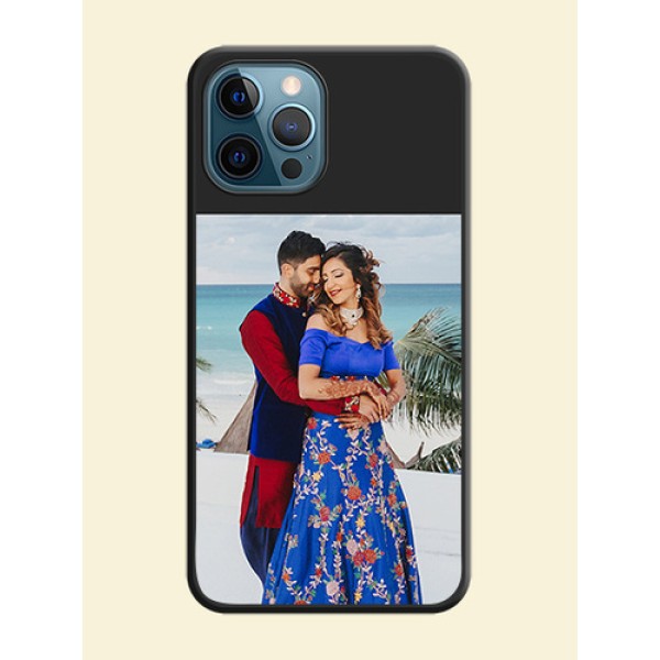 Image Upload With Space Black Color On Custom Soft Matte Mobile Back Cover - iPhone 12 Pro Max Image Upload With Space Black Color On Custom Soft Matte Mobile Back Cover - iPhone 12 Pro Max