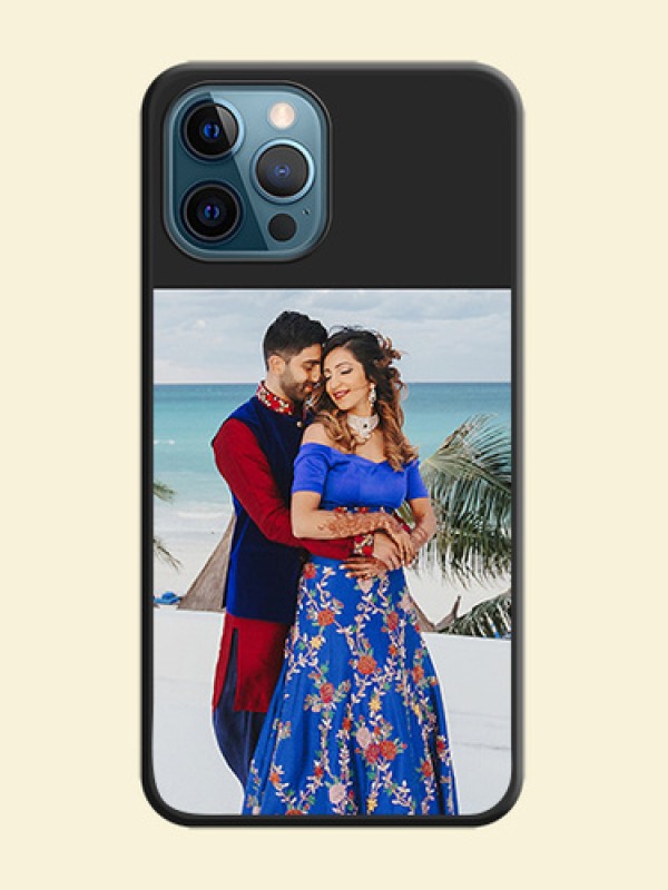 Image Upload With Space Black Color On Custom Soft Matte Mobile Back Cover - iPhone 12 Pro Max
