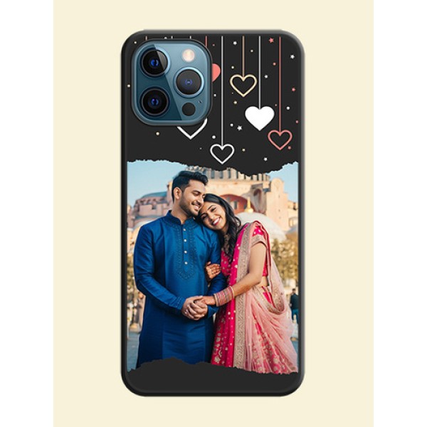 Love Hangings with Splash Wave Picture on Space Black Custom Soft Matte Phone Back Cover - iPhone 12 Pro Love Hangings with Splash Wave Picture on Space Black Custom Soft Matte Phone Back Cover - iPhone 12 Pro